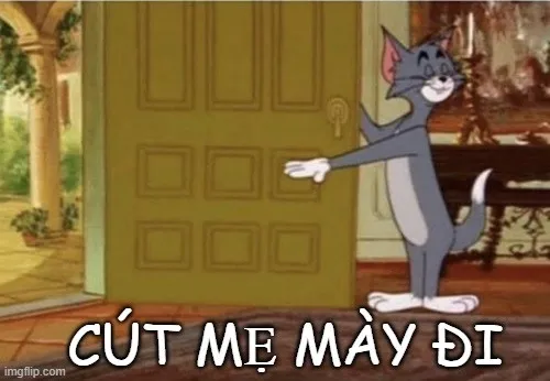 Ảnh troll sticker “cút”, nét chữ to và biểu cảm cực gắt.