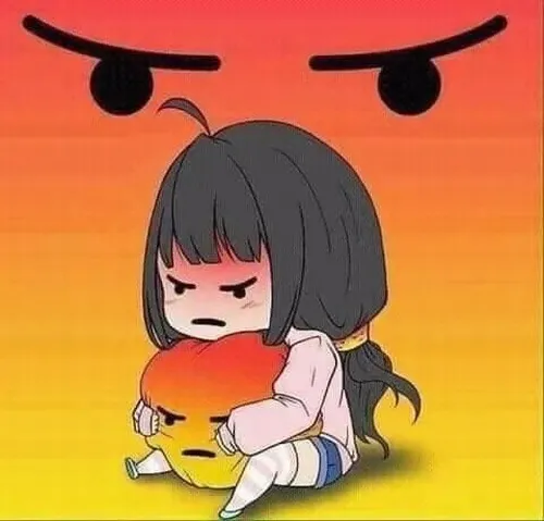 Hình troll dỗi kiểu đáng yêu với caption "Không thèm nữa"