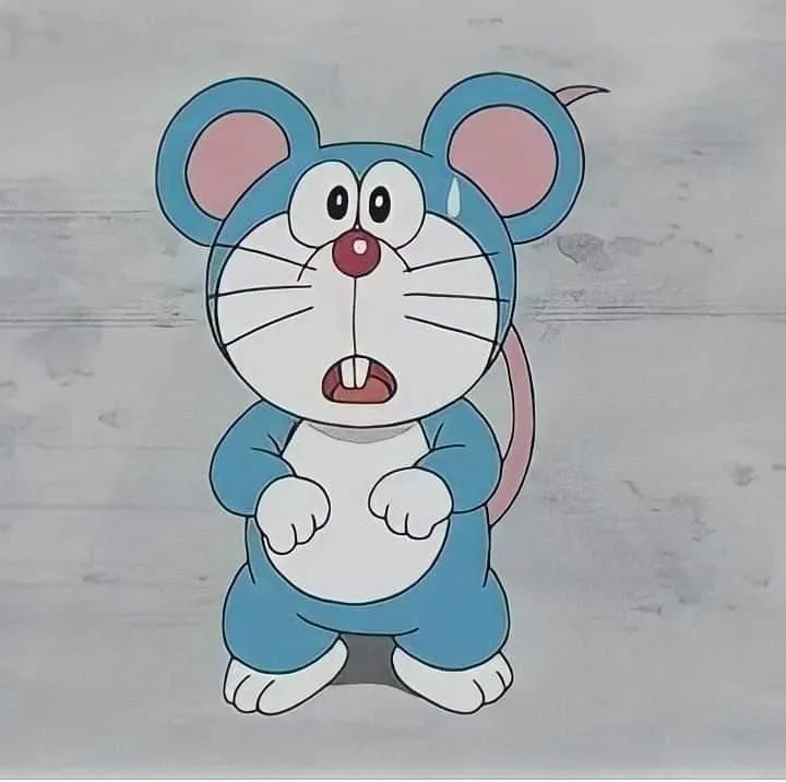 Ảnh chế Đô Rê Mon gương mặt hốt hoảng