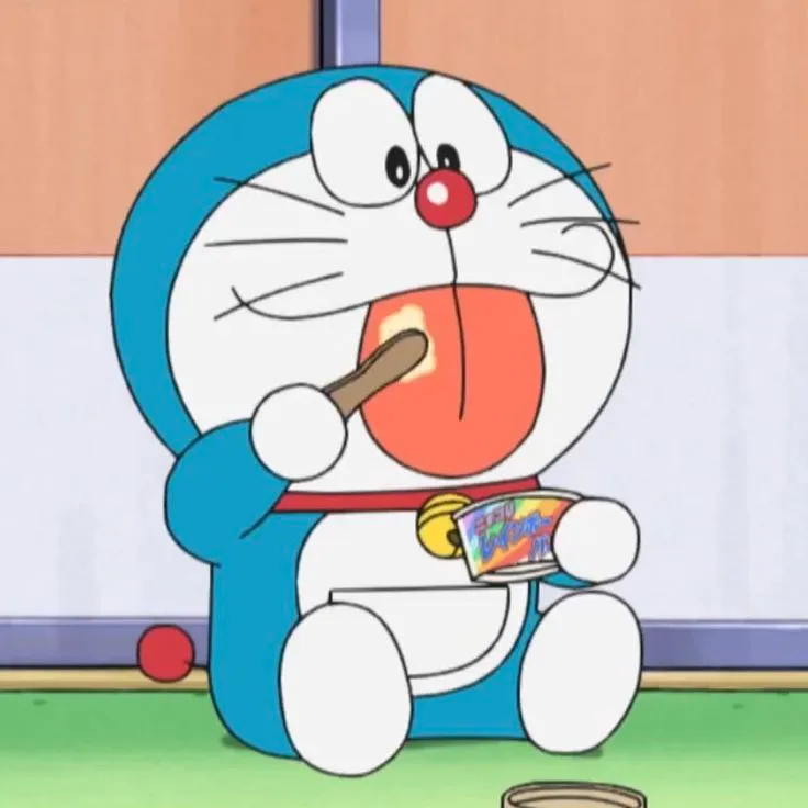 Ảnh meme vui Doraemon kết thúc bằng nụ cười dễ thương