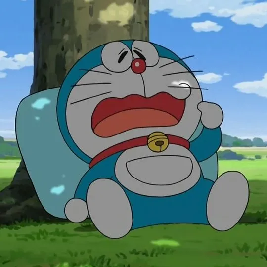 Hình troll Doraemon cười lớn khi bảo bối phản tác dụng trên Nobita