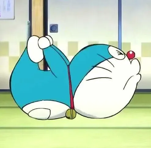 Hình troll Doraemon vừa đi vừa cà khịa Nobita học dốt