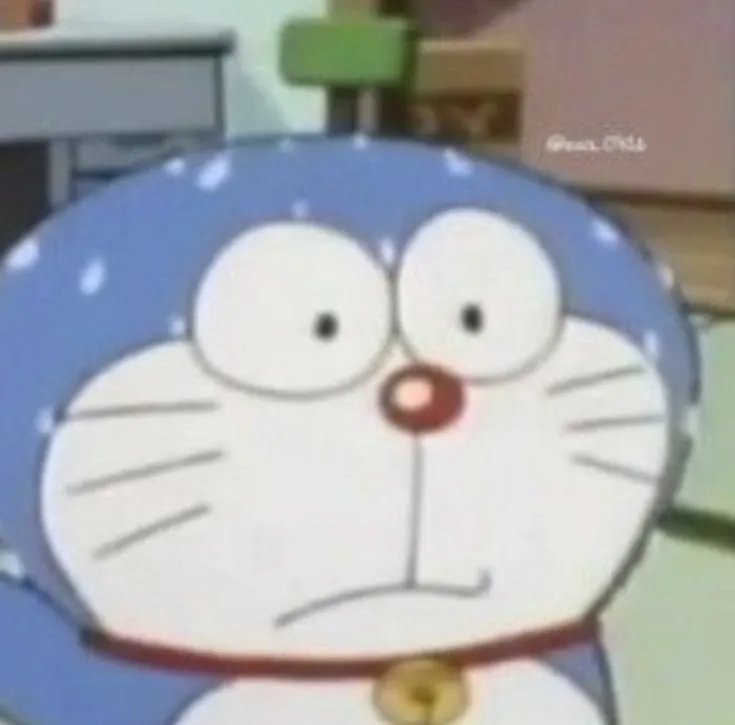 Meme hài Doraemon nhìn Nobita bằng ánh mắt “thật bất lực”