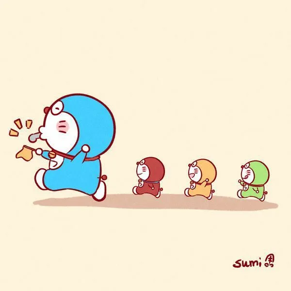 Ảnh meme vui Doraemon cười bí hiểm như đang giấu điều gì đó