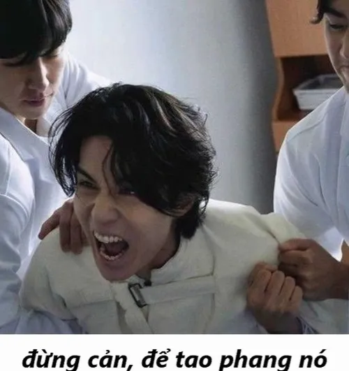 Hình chế biểu cảm hăng máu trong tình huống bị chọc tức