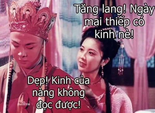 Hình meme hài Đường Tăng biểu lộ lòng nhân hậu kiên định