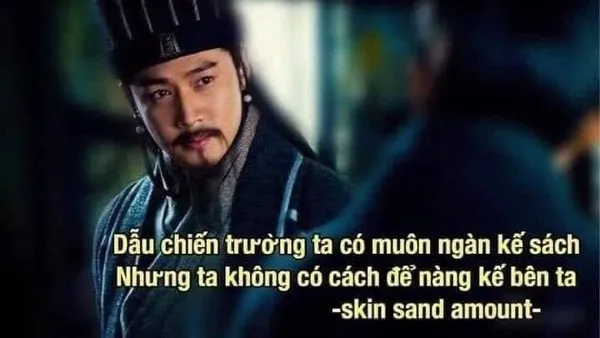 Hình troll Khổng Minh nhìn xa trông rộng, thấu lòng người.