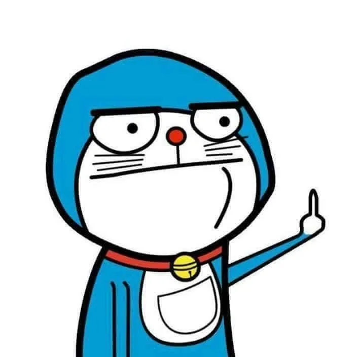 Ảnh chế ngón giữa biểu thị khinh bỉ nhưng vẫn cười tươi.