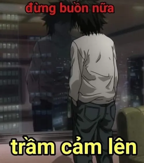 Meme gượng cười mà lòng tan vỡ, đầy mâu thuẫn.