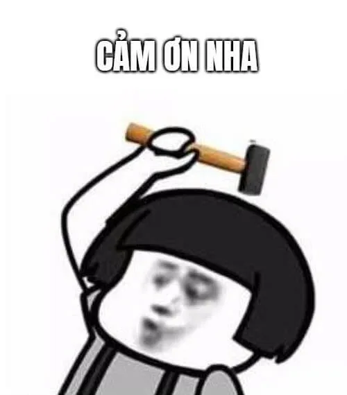 Meme hài cảm ơn thể hiện lòng biết ơn chân thành