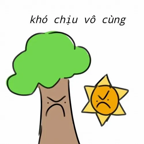 Meme vui khuôn mặt cau có biểu đạt tâm trạng mệt