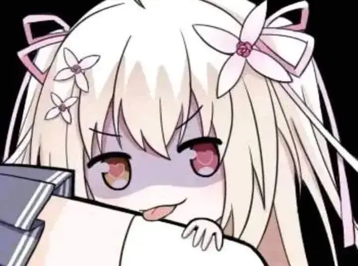 Hình chế anime meme lè lưỡi khi crush quá hấp dẫn