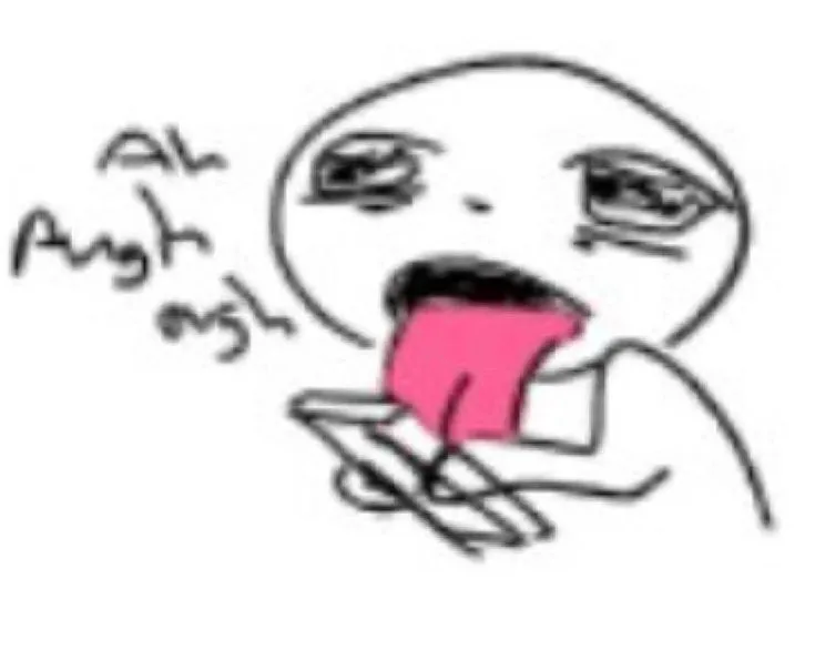 Ảnh hài người que liếm điện thoại rất thèm thuồng