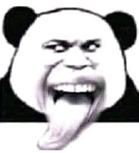 Meme hài gấu trúc lè môi kèm caption troll cực chất