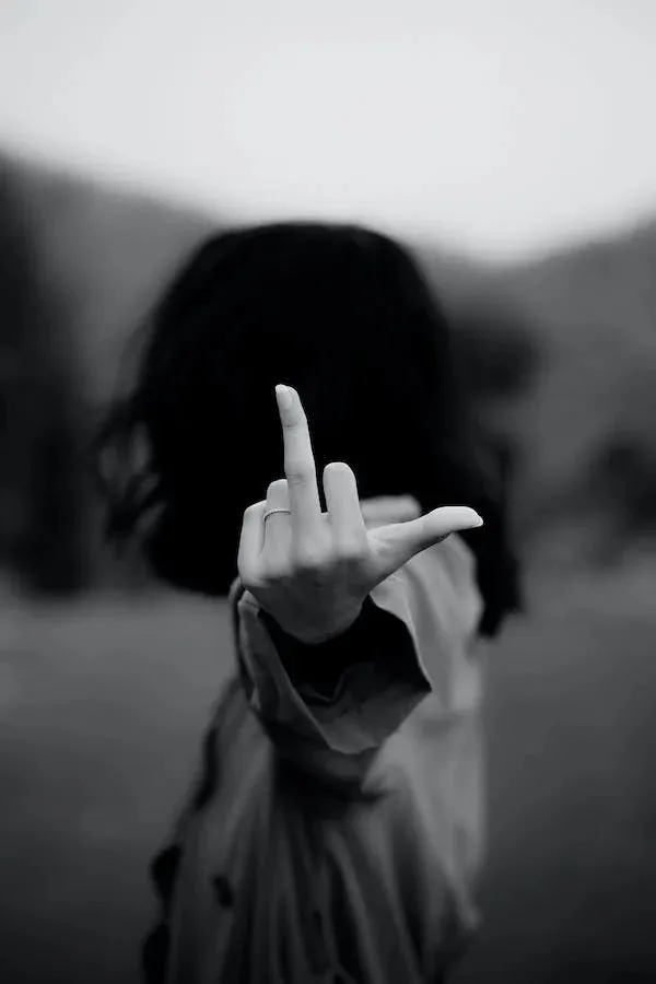 Meme ngón giữa dùng khi chẳng buồn giải thích