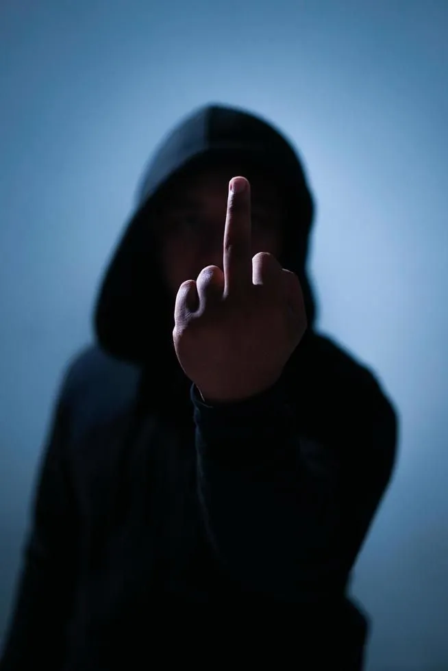 Meme ngón giữa gửi lúc muốn dằn mặt nhẹ