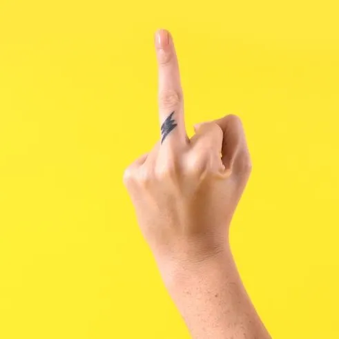 Meme ngón giữa trong story TikTok như phản ứng tức thì.