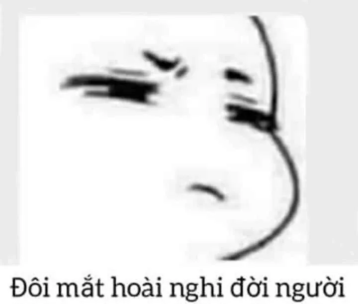 Ảnh troll đôi mắt nheo nhẹ tạo cảm giác đề phòng