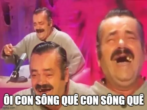 Hình chế caption “ôi con sông quê” quá bắt tai