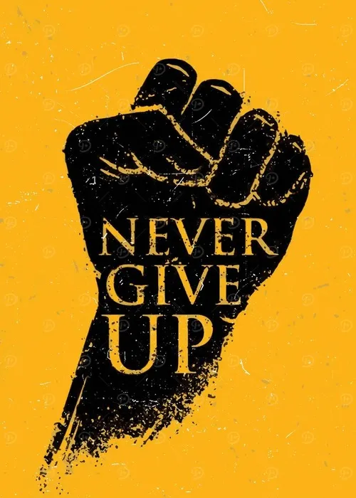 Ảnh chế Never Give Up mồ hôi và nụ cười tạo nên đối lập đầy cảm xúc