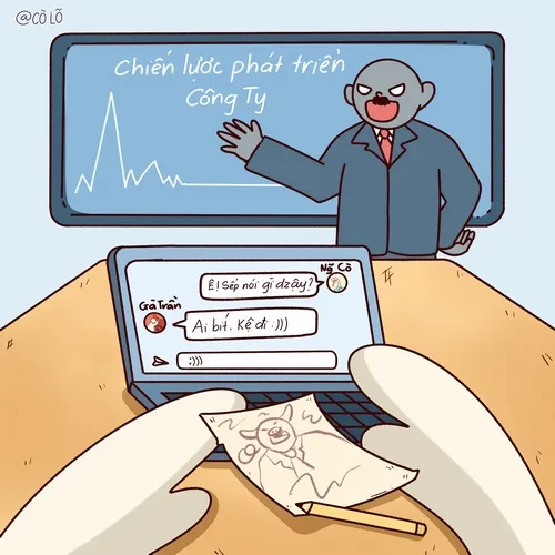 17 Meme chế sếp quan sát nhóm chat nội bộ với vẻ khó đoán