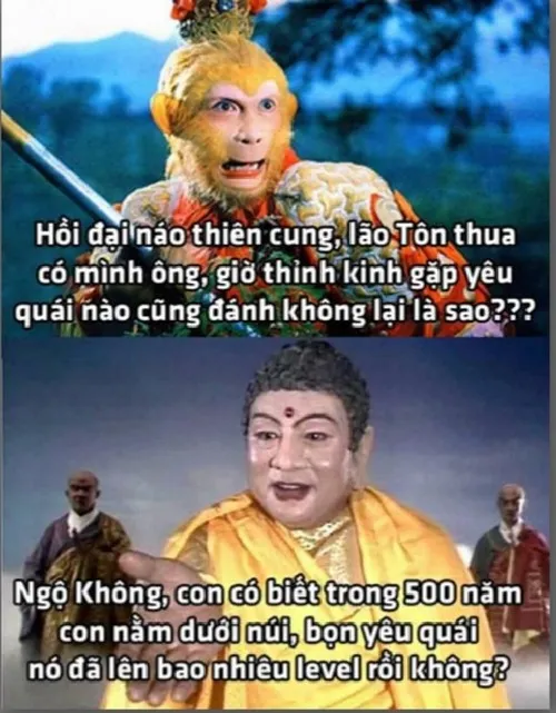 Meme troll Trư Bát Giới giả vờ ngây thơ.