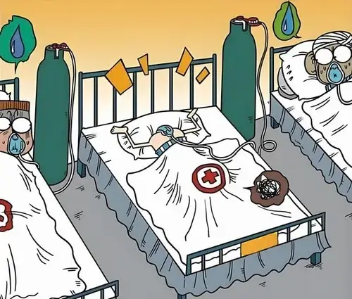 Hình chế thở oxy gục ngay tại bàn