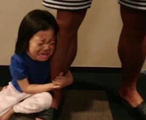 43 Meme năn nỉ khuôn mặt cúi thấp, ánh mắt buồn rầu mà dễ thương.