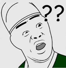 Hình hỏi chấm meme biểu cảm “não lag” khiến người xem bật cười