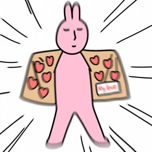 Ảnh chế thỏ hồng gõ bàn phím liên tục như đang tranh cãi online