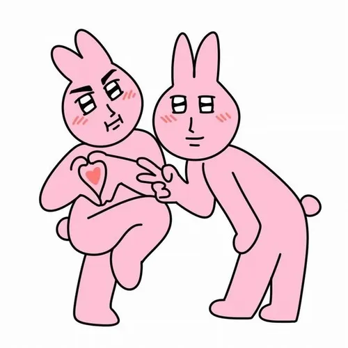 Hình meme vui thỏ hồng bật dậy khỏi ghế với vẻ hoảng hốt