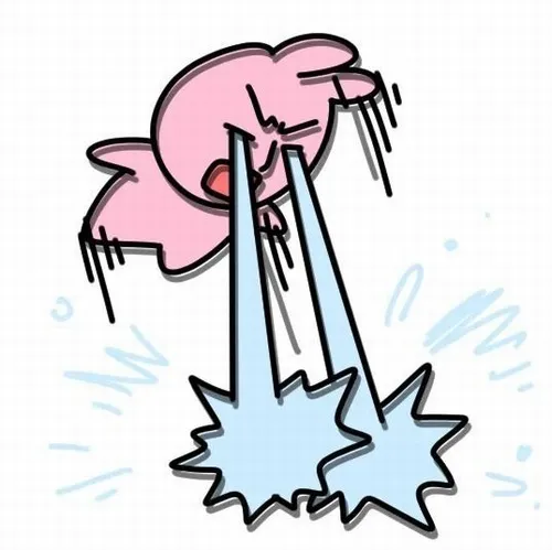 Meme vui thỏ hồng gãi đầu, đôi tai nghiêng lệch trông ngốc nghếch