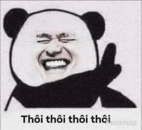 Meme gấu trúc cười híp mắt tạo cảm giác khoái chí tự nhiên.