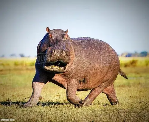 Ảnh troll hà mã phản ứng chậm mà vui khó tả.