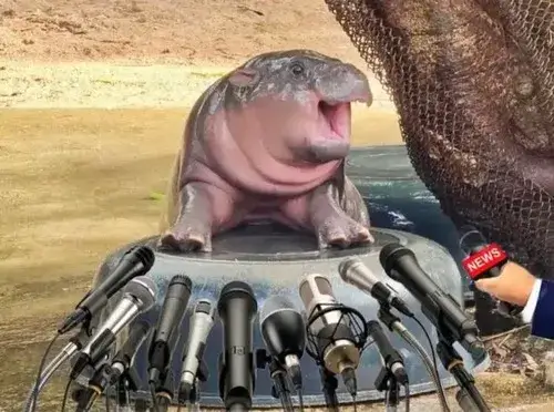 Meme hà mã khiến mọi buồn bực trong ngày tan biến trong một nốt cười