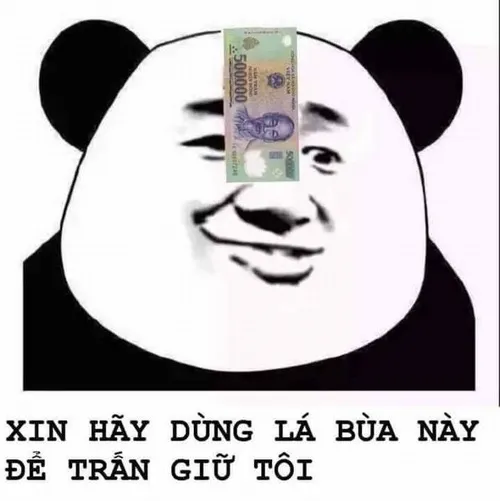 Ảnh troll gấu trúc ngây thơ mở to mắt tròn
