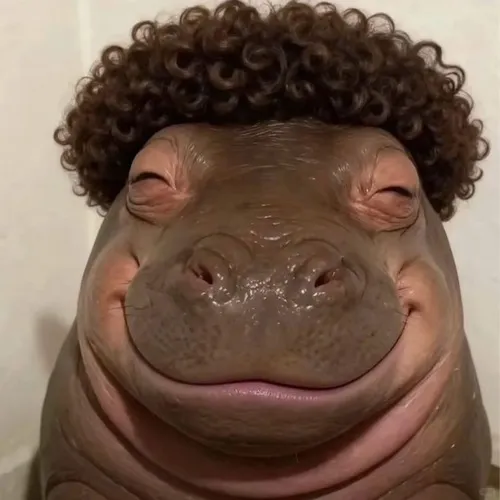 Hình meme hà mã đáng yêu khiến ai cũng tan chảy.