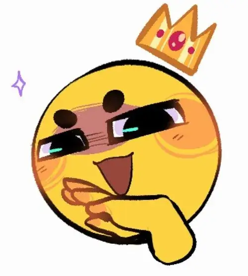 Ảnh chế gương mặt phóng đại biểu đạt cảm giác vui nhẹ